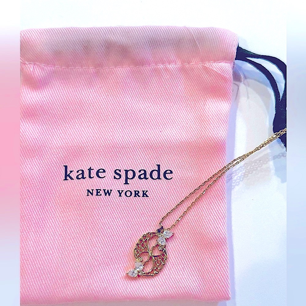 Kate Spade Pisces ♓️ Fish Pendant Necklace – Gold & Crystal. Gently used!